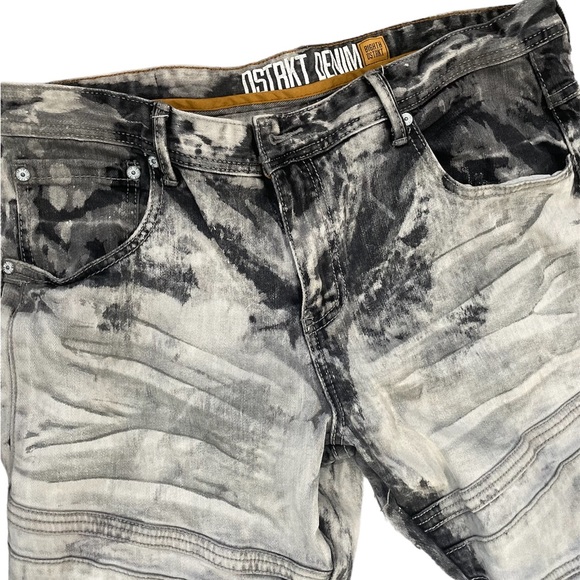 Mens 8ighth Dstrkt Rouched legs Jeans - Picture 4 of 7